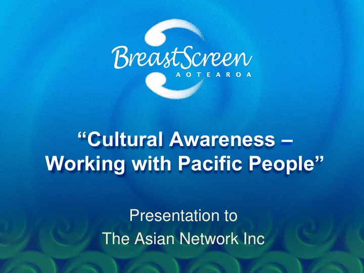 working with pacific people