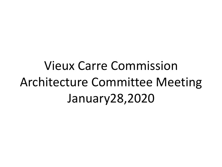 vieux carre commission