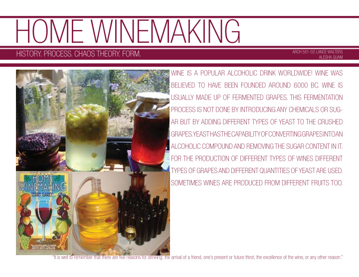 home winemaking
