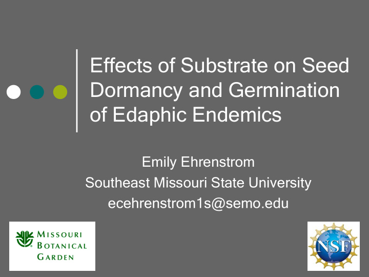 dormancy and germination