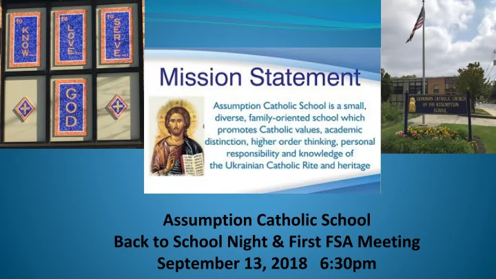 fsa agenda september 13th