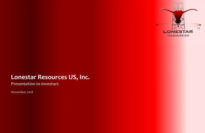 lonestar resources us inc