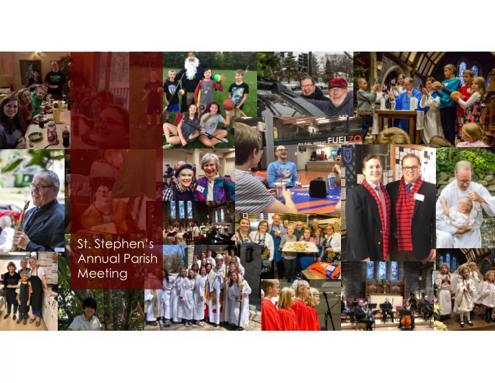 st stephen s annual parish meeting welcome