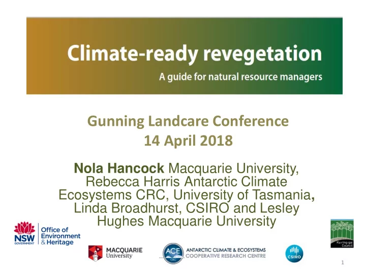 gunning landcare conference