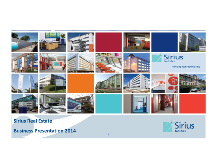 sirius real estate business presentation 2014