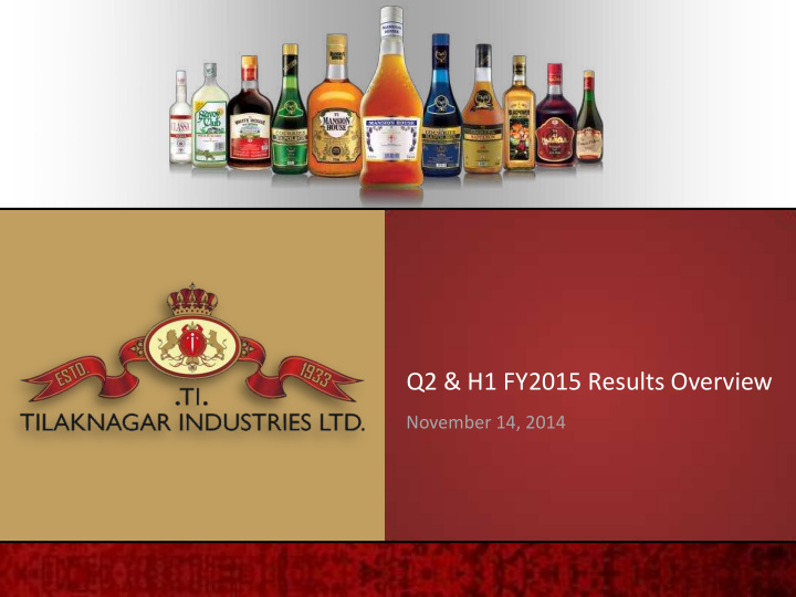 q2 h1 fy2015 results overview