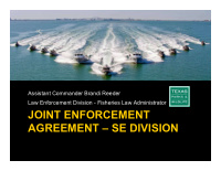 joint enforcement agreement se division cooperative