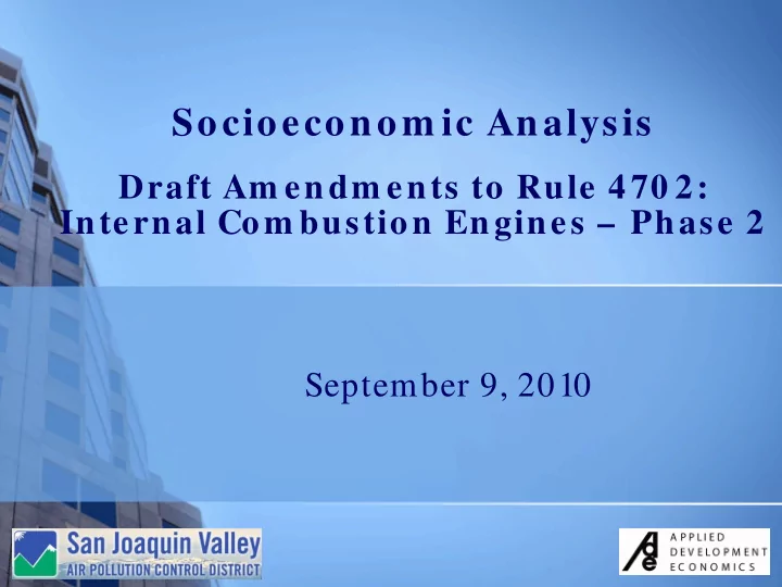 socioeconom ic analysis