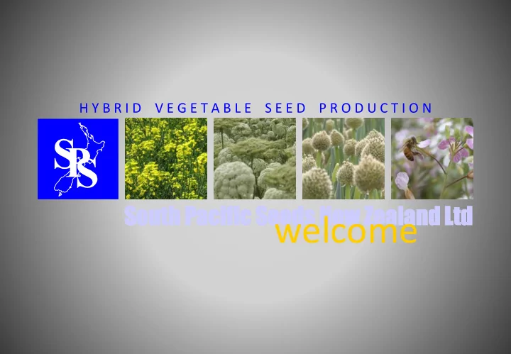 welcome your specialists