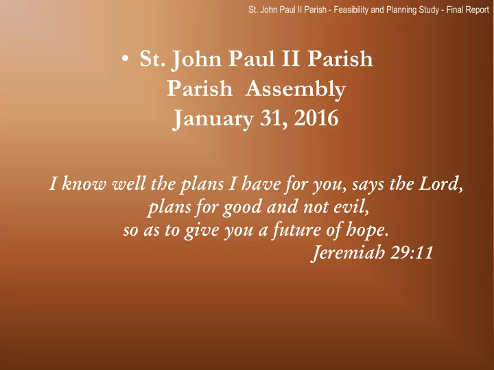st john paul ii parish