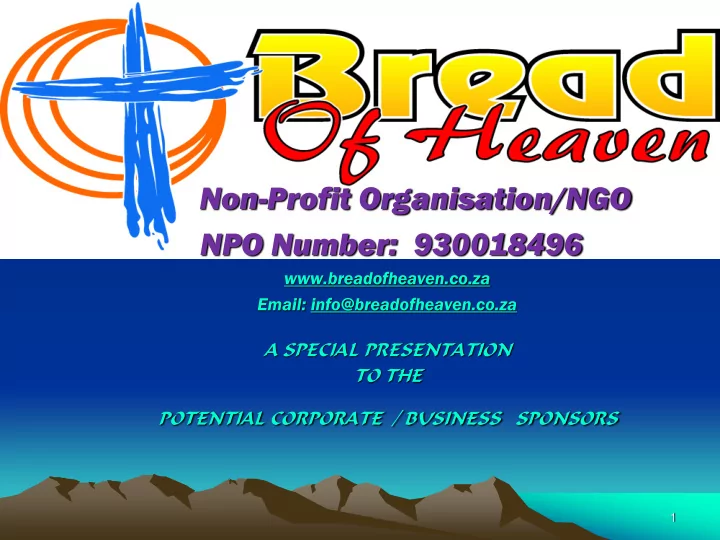 non profit organisation ngo npo number 930018496