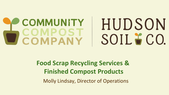 food scrap recycling services finished compost products
