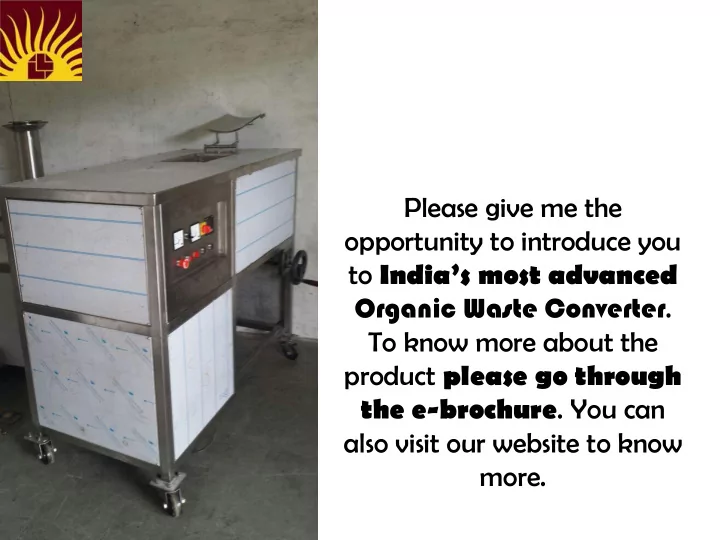 opportunity to introduce you