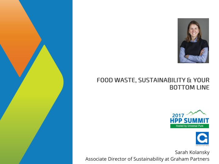 sarah kolansky associate director of sustainability at