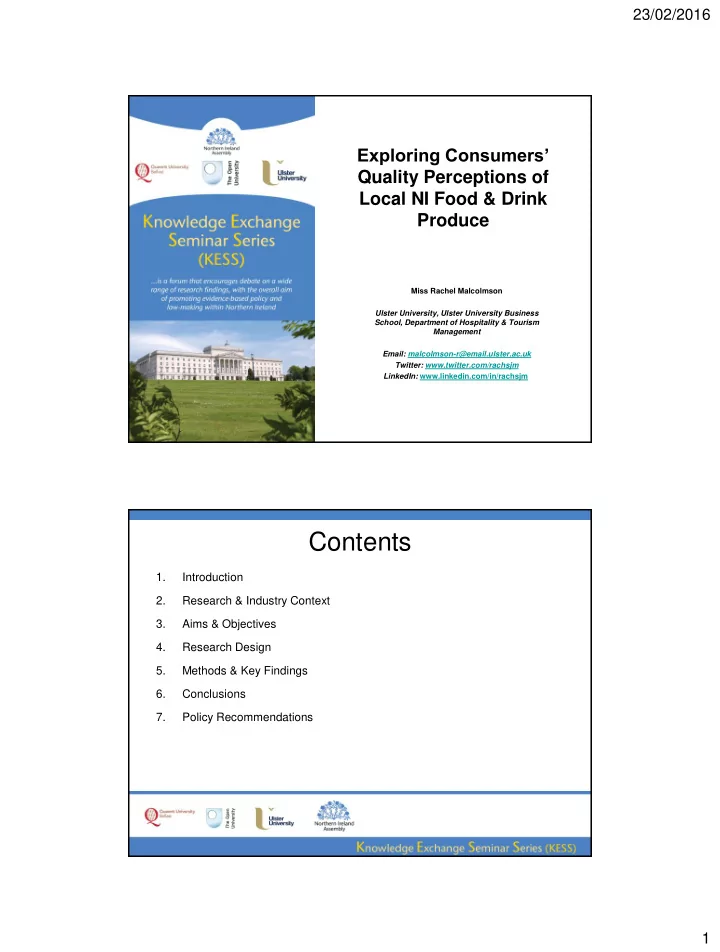 1 introduction 2 research industry context 3 aims
