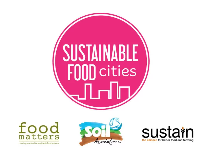 sustainable food cities approach