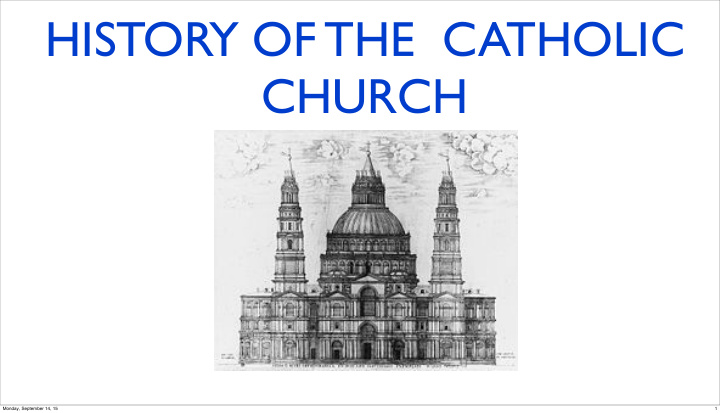 history of the catholic church