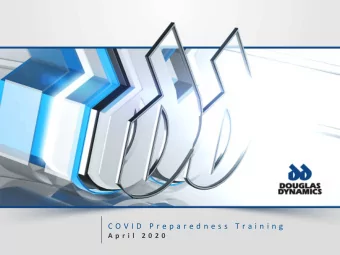 C O V I D  P r e p a r e d n e s s  T r a i n i n g  A p r i l  2 0 2 0  Content Overview  This