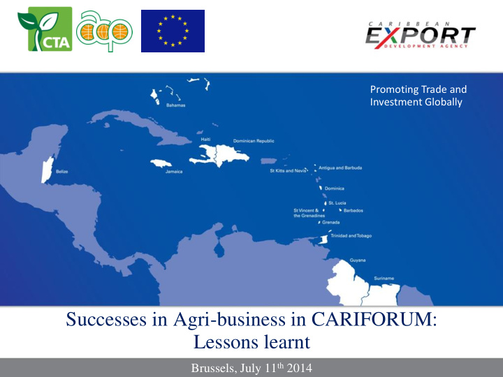 successes in agri business in cariforum lessons learnt