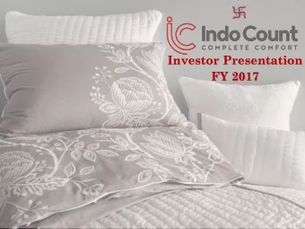 Investor Presentation  FY 2017  1  Safe Harbor This presentation and the accompanying slides (the