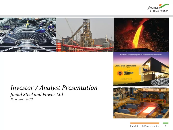 investor analyst presentation