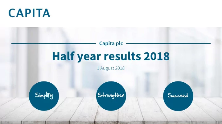 half year results 2018