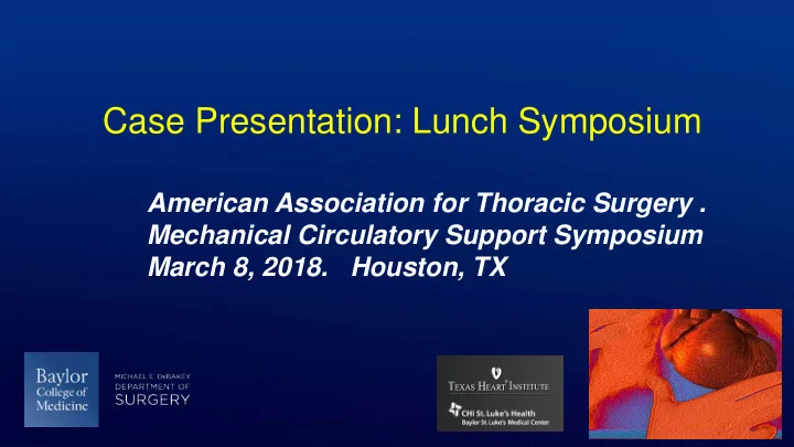 case presentation lunch symposium