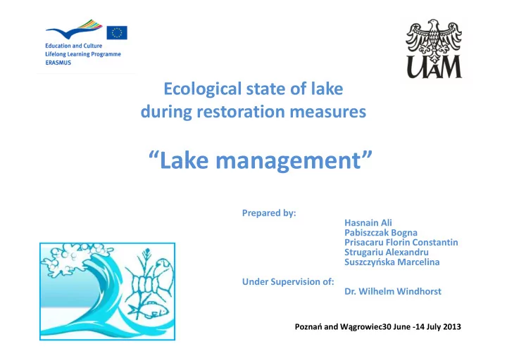 lake management