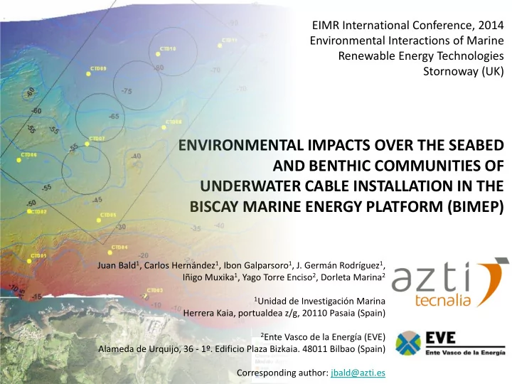 environmental impacts over the seabed and benthic