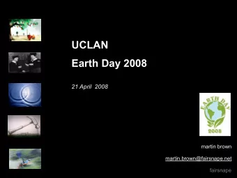 UCLAN  Earth Day 2008  21 April  2008  martin brown  martin.brown@fairsnape.net  fairsnape  Context