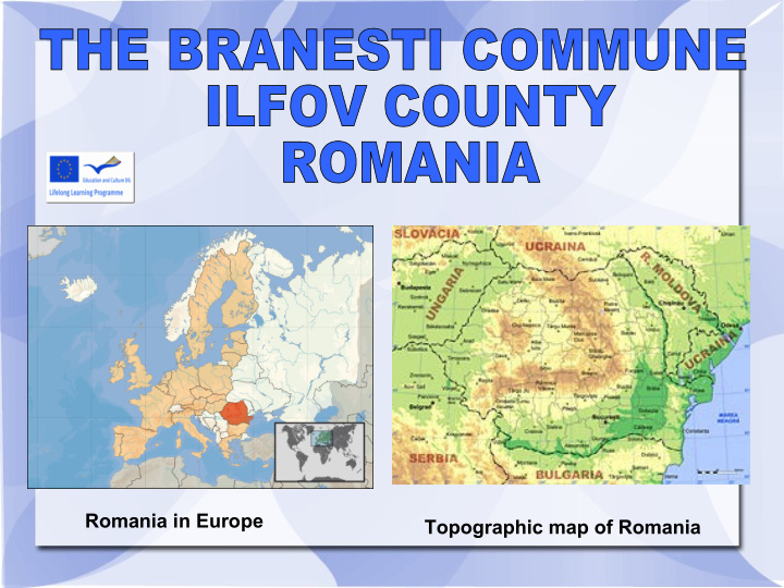 romania in europe topographic map of romania ilfov county
