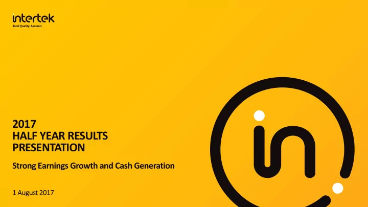 half year results