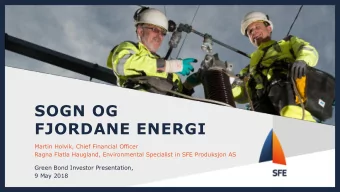 FJORDANE ENERGI  Martin Holvik, Chief Financial Officer  Ragna Flatla Haugland, Environmental