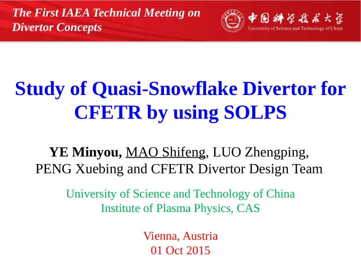 study of quasi snowflake divertor for cfetr by using solps