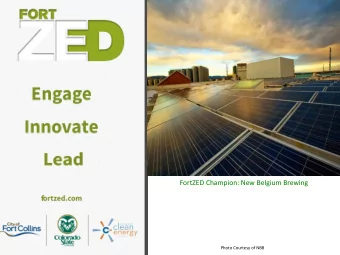 FortZED Champion: New Belgium Brewing  Photo Courtesy of NBB