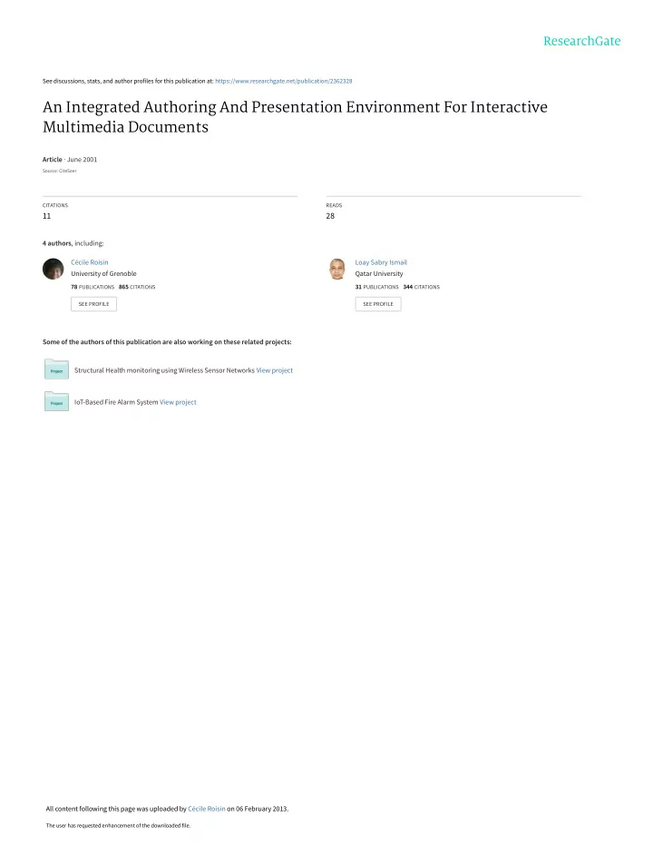 an integrated authoring and presentation environment for