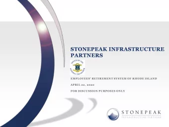 EMPLOYEES' RETIREMENT SYSTEM OF RHODE ISLAND  APRIL 22, 2020  FOR DISCUSSION PURPOSES ONLY