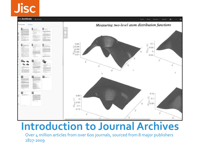 introduction to journal archives