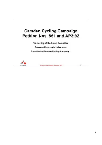 1 ! GNS1 : Quietway route: Park  Village East, Stanhope Street, Varndell Street, Cardington Street,