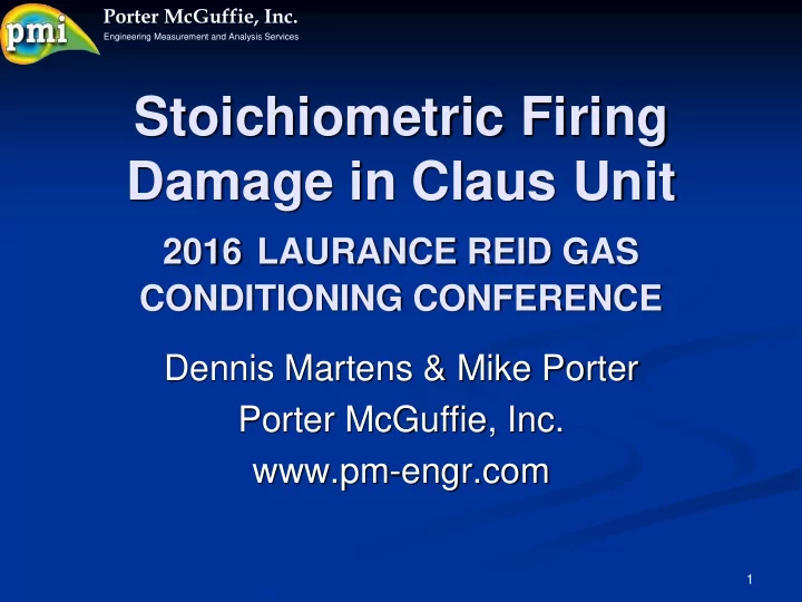 stoichiometric firing