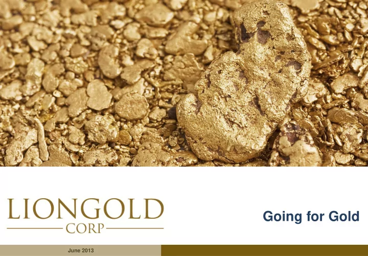going for gold