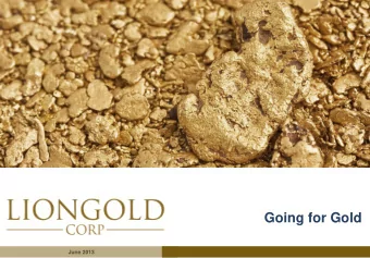 Going for Gold  June 2013  1  Disclaimer This document may contain statements that constitute
