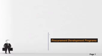 Procurement Development Programs  Free Powerpoint Templates  Page 1  Why Should Procurement Matter?