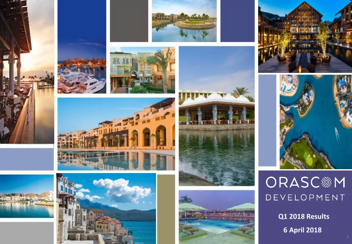 q1 2018 results 6 april 2018