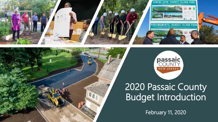 20 2020 20 passaic assaic co coun unty ty bu budg dget et