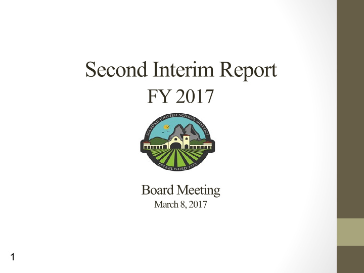 second interim report fy 2017
