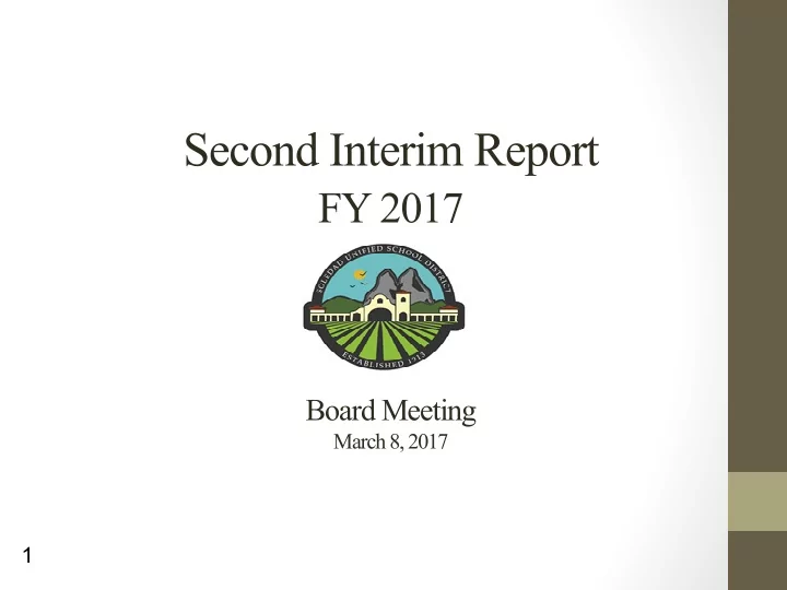 second interim report fy 2017