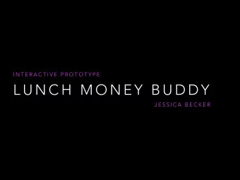 L U N C H  M O N E Y  B U D D Y  J E S S I C A  B E C K E R  I N T R O D U C T I O N  Keeping up