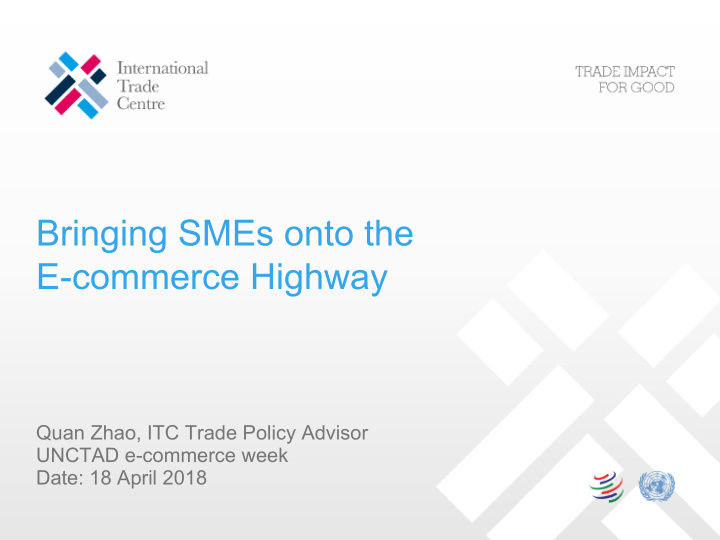 bringing smes onto the e commerce highway