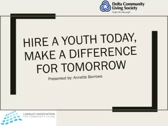 The Facts  Youth with disabilities are amongst the most  poor and marginalized people in the world.